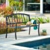 Banc De Jardin Alvernia 3 Places - Acier époxy Noir -Produits De Jardin banc de jardin alvernia 3 places acier epoxy noir