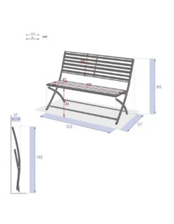 Banc De Jardin Olbia 3 Places Pliant Gris - L.122 X P.53 X H.88 Cm 12 Banc De Jardin Olbia 3 Places Pliant Gris - L.122 X P.53 X H.88 Cm -Produits De Jardin banc de jardin olbia 3 places pliant gris l122 x p53 x h88 cm 3