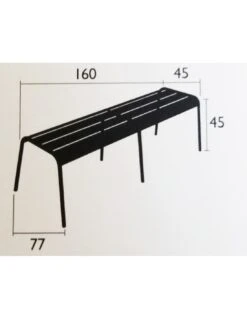 Banc Monceau 3/4 Places En Métal -160 Cm - Carbone -Produits De Jardin banc monceau xl 34 places metal 160cm 5