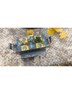 Banc Monceau 3/4 Places En Métal -160 Cm - Carbone -Produits De Jardin banc monceau xl 34 places metal 160cm 6