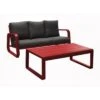Canapé Antonino 3 Places + Table - Rouge -Produits De Jardin canape antonino 2 places table oceo 12