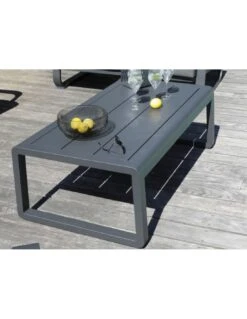 Canapé Antonino 3 Places + Table - Graphite -Produits De Jardin canape antonino 2 places table oceo 5