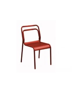 Chaise De Jardin EOS Empilable En Aluminium - Rouge