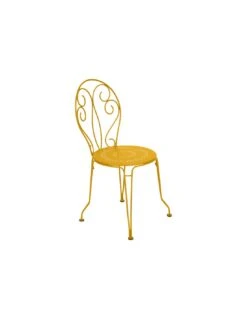 Chaise De Jardin Montmartre - Métal Empilable - Citron Givré
