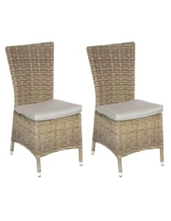 Chaise De Jardin Mooréa - Aluminium Et Résine Tressée - Terre D'ombre -Produits De Jardin chaise de jardin moorea aluminium et resine tressee 6