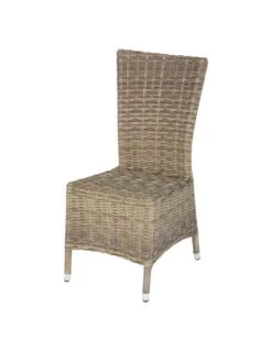 Chaise De Jardin Mooréa - Aluminium Et Résine Tressée - Terre D'ombre -Produits De Jardin chaise de jardin moorea aluminium et resine tressee 8