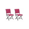Chaise Pliante Élégance - Aluminium Grey - Grey / Framboise -Produits De Jardin chaise pliante elegance aluminium grey