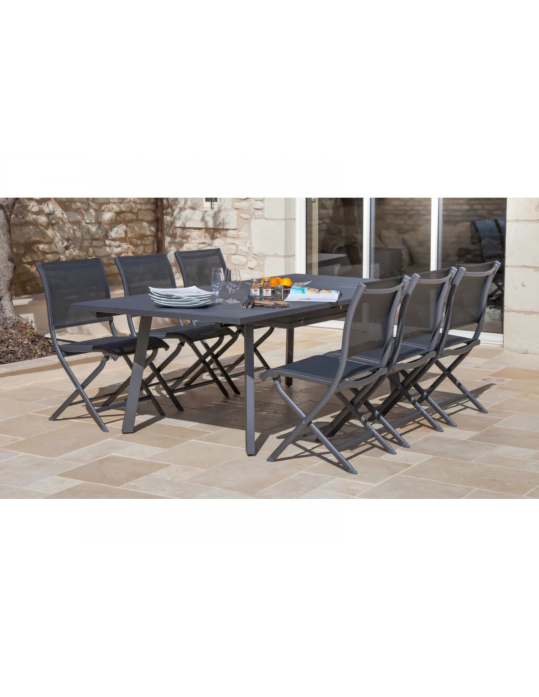 Chaise Pliante Élégance - Aluminium Grey - Grey / BB 4 Chaise Pliante Élégance - Aluminium Grey - Grey / BB – Image 2