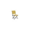 Chaise Pliante Élégance - Aluminium Graphite / Moutarde -Produits De Jardin chaise pliante elegance aluminium tpep proloisirs