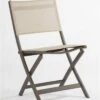 Chaise Pliante Joe Stern Taupe Textilène Crème -Produits De Jardin chaise pliante joe stern taupe textilene creme
