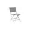 Chaise Pliante Nils - Blanc Textilène Gris Argent 1 Chaise Pliante Nils - Blanc Textilène Gris Argent -Produits De Jardin chaise pliante nils plusieurs coloris 3