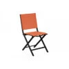 Chaise Pliante Thema En Aluminium Et Toile TPEP - Graphite / Paprika -Produits De Jardin chaise pliante thema en aluminium et toile tpep 12