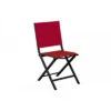 Chaise Pliante Thema En Aluminium Et Toile TPEP - Graphite / Rouge -Produits De Jardin chaise pliante thema en aluminium et toile tpep 9