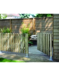 Clôture Oblik Lames Alternées - Bois Traité 90x150 Cm -Produits De Jardin cloture oblik lames alternees bois traite 90x150 cm 2