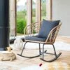 Fauteuil à Bascule Cherone En Acier Et Texaline Graphite -Produits De Jardin fauteuil a bascule cherone en acier et texaline graphite