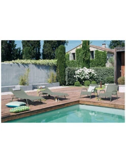 Fauteuil Bas De Jardin Coolside Empilable - Acier Et Batyline - Romarin -Produits De Jardin fauteuil bas de jardin coolside empilable acier et batyline 3