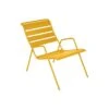 Fauteuil Bas Monceau Empilable En Métal - Vert Opaline -Produits De Jardin fauteuil bas monceau empilable en metal