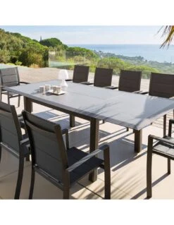 Fauteuil De Jardin Allure Empilable - Aluminium Et Texaline Matelassée - Graphite / Poivre 13 Fauteuil De Jardin Allure Empilable - Aluminium Et Texaline Matelassée - Graphite / Poivre -Produits De Jardin fauteuil de jardin allure empilable aluminium et texaline matelassee graphite poivre 5