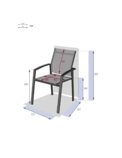 Fauteuil De Jardin Axiome En Aluminium Poivre Et Graphite -Produits De Jardin fauteuil de jardin axiome en aluminium poivre et graphite 3