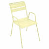 Fauteuil De Jardin Bridge Monceau Empilable Métal - Citron Givré -Produits De Jardin fauteuil de jardin bridge monceau empilable metal