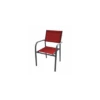 Fauteuil De Jardin Duca Empilable - Aluminium Et Toile - Grey/Rouge -Produits De Jardin fauteuil de jardin duca empilable aluminium et toile greyrouge