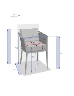 Fauteuil De Jardin Embruns - Aluminium Et Maille Tressée -Produits De Jardin fauteuil de jardin embruns aluminium et maille tressee 6