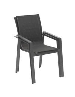 Fauteuil De Jardin Pavane - Aluminium Et Texaline - Blanc Et Noisette -Produits De Jardin fauteuil de jardin pavane aluminium et texaline 1
