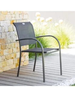Fauteuil De Jardin Piazza Empilable - Aluminium Graphite - Graphite / Anthracite 8 Fauteuil De Jardin Piazza Empilable - Aluminium Graphite - Graphite / Anthracite -Produits De Jardin fauteuil de jardin piazza empilable aluminium graphite graphite anthracite 2