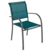 Fauteuil De Jardin Piazza Empilable - Aluminium Graphite - Graphite / Bleu Canard -Produits De Jardin fauteuil de jardin piazza empilable aluminium graphite graphite bleu canard