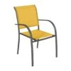 Fauteuil De Jardin Piazza Empilable - Aluminium Graphite - Graphite / Moutarde 2 Fauteuil De Jardin Piazza Empilable - Aluminium Graphite - Graphite / Moutarde -Produits De Jardin fauteuil de jardin piazza empilable aluminium graphite graphite moutarde