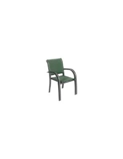 Fauteuil De Jardin Piazza Empilable - Aluminium Graphite - Graphite / Olive -Produits De Jardin fauteuil de jardin piazza empilable aluminium graphite graphite olive 1