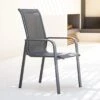 Fauteuil Dossier Haut Empilable Essentia - Aluminium Graphite 2 Fauteuil Dossier Haut Empilable Essentia - Aluminium Graphite -Produits De Jardin fauteuil dossier haut empilable essentia aluminium graphite