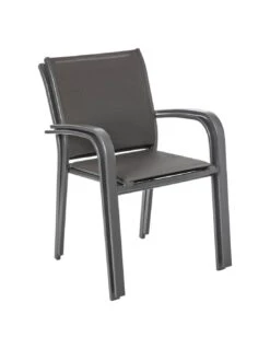 Fauteuil Empilable Essentia - Aluminium Graphite Anthracite -Produits De Jardin fauteuil empilable essentia aluminium graphite anthracite 2