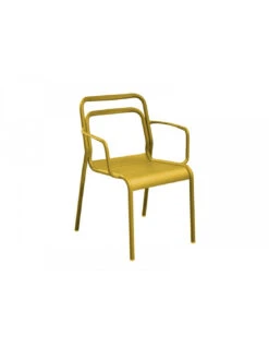 Fauteuil EOS Empilable En Aluminium - Miel