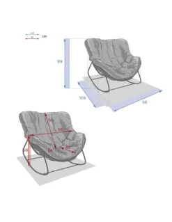 Fauteuil œuf à Bascule PAOPAO - Roche Et Graphite -Produits De Jardin fauteuil oeuf a bascule paopao roche et graphite 6
