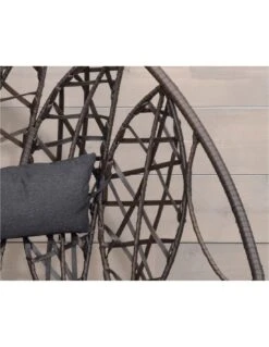 Fauteuil œuf Suspendu Malaga - Acier époxy Et Résine Synthétique - Marron Foncé -Produits De Jardin fauteuil oeuf malaga 1 2