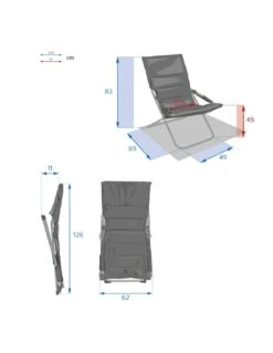 Fauteuil Relax De Jardin MILOS - Assise Matelassée - Taupe -Produits De Jardin fauteuil relax de jardin milos assise matelassee taupe 4