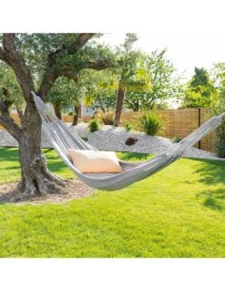 Hamac Yaqui Uni - L.200 X P.150 Cm - Lavande -Produits De Jardin hamac yaqui uni l200 x p150 cm coloris au choix 22