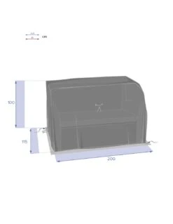 Housse De Canapé De Jardin Taille M - L.200 X P.115 X H.100 Cm - Hespéride -Produits De Jardin housse de canape de jardin m l200 x p115 x h100 cm hesperide 2