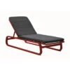 Lit De Soleil Antonino - Aluminium - Rouge/Gris -Produits De Jardin lit de soleil antonino aluminium rougegris