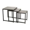 Lot De 3 Tables GIGOGNE En Aluminium Grey -Produits De Jardin lot de 3 tables gigogne en aluminium grey