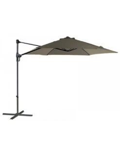 Parasol Déporté En Acier Push Up D.300 Cm - Taupe