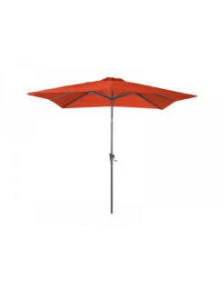 Parasol En Aluminium Droit 2.5X2.5 Inclinable à Manivelle - Paprika
