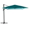 Parasol Déporté Carré Eléa 3 X 3 M - Toile Polyester 250g/m² - Bleu Canard -Produits De Jardin parasol deporte carre elea 3 x 3 m toile polyester 250gm bleu canard
