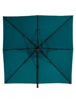 Parasol Déporté Carré Eléa 3 X 3 M - Toile Polyester 250g/m² - Bleu Canard -Produits De Jardin parasol deporte carre elea 3 x 3 m toile polyester 250gm bleu canard 2
