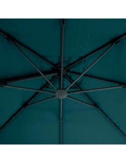 Parasol Déporté Carré Eléa 3 X 3 M - Toile Polyester 250g/m² - Bleu Canard -Produits De Jardin parasol deporte carre elea 3 x 3 m toile polyester 250gm bleu canard 3