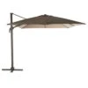 Parasol Déporté Carré Eléa 3 X 3 M - Toile Polyester 250g/m² - Noisette / Tonka