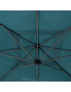 Parasol Déporté Carré Manoa 2.5x2.5 M - Acier Et Polyester - Bleu Canard -Produits De Jardin parasol deporte carre manoa 25x25 m acier et polyester bleu canard 2