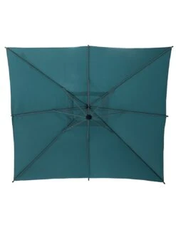 Parasol Déporté Carré Manoa 2.5x2.5 M - Acier Et Polyester - Bleu Canard -Produits De Jardin parasol deporte carre manoa 25x25 m acier et polyester bleu canard 3