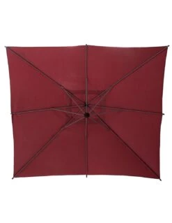 Parasol Déporté Carré Manoa 2.5x2.5 M - Acier Et Polyester - Bordeaux -Produits De Jardin parasol deporte carre manoa 25x25 m acier et polyester bordeaux 3